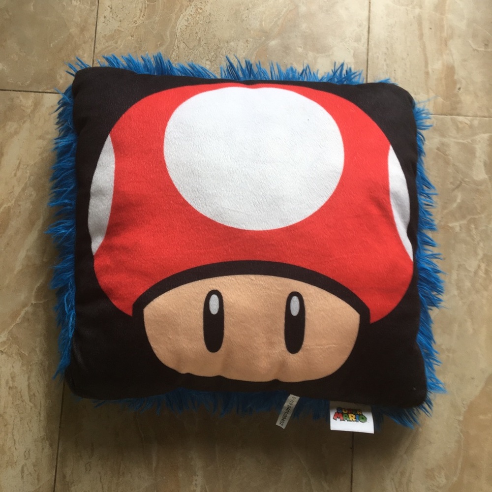 Nintendo Super Mario Bros Mushroom Plush Pillow